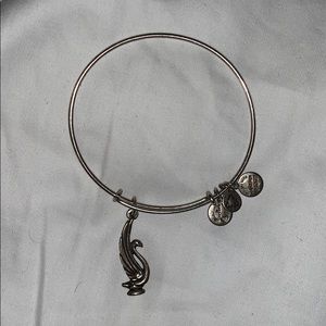 Alex and Ani Swan Bangle Bracelet Silver